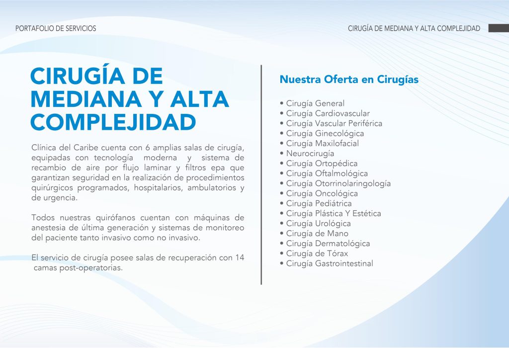 Portafolio de Servicios 09 - Clinica del Caribe